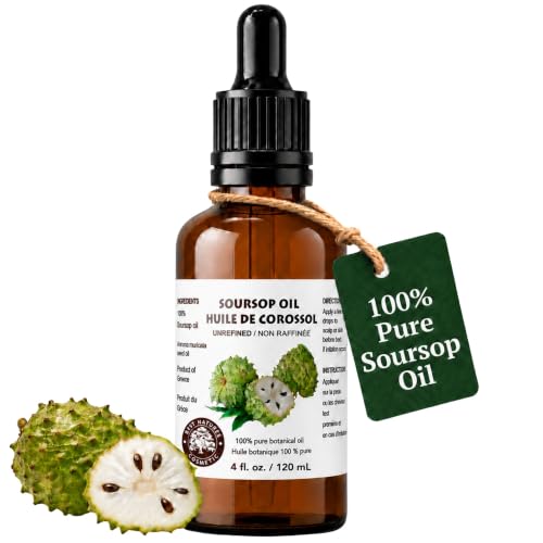 Virgin Soursop Oil 4oz - Pure Cold-Pressed Moisturizer for Dry & Sensitive Skin