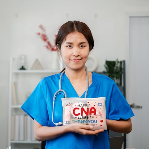CNA Week Appreciation Gift Bags - 120 Bulk EVA Makeup & Cosmetic Pouches with Zipper - Assistants Week