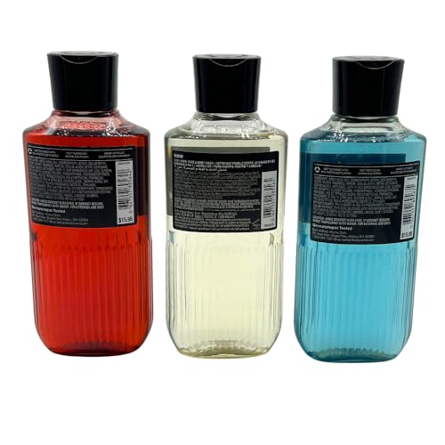 Men's 3-in-1 Hair, Face & Body Wash Gift Set - Bourbon, Noir & Ocean, 3 x 10 fl oz