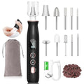 Electric Nail File Drill: HSKAI Nail Drill with LCD & Lamp, Long-Lasting Thick Toenail Grind, Rechargeable & Cordless Toe Nail Filer Tools for Manicure and Pedicure, Gifts for Women and Men