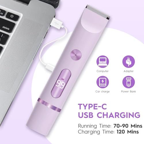 Joigivit Purple 2-in-1 Dual Head Bikini & Body Trimmer for Women