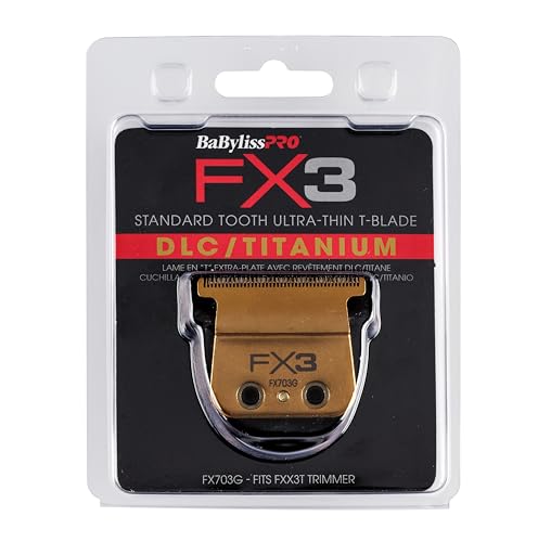 BaBylissPRO FX3 DLC Titanium T-Blade Replacement for FXX3T Trimmers - 1 Pack