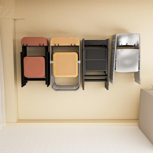 YYR Folding Chair Storage Rack 4 Pack Wall Mount Garden & Garage Organizer