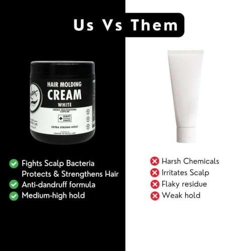 Rolda White Molding Hair Cream for Men 35.2 oz - Curl-Defining & Medium Hold