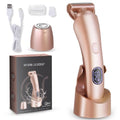 Electric Shaver for Women Bikini Trimmer Facial Hair Removal LED Display Womens Razors for Shaving IPX7 Waterproof Pubic Body Hair Trimmer