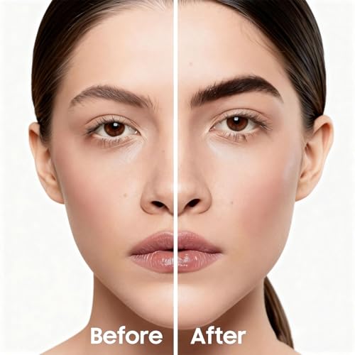 Tattoo Peel Off Brow Gel - Easy Tattoo Eye Brow Peel Off Gel, Last Up to 24-hour, Waterproof, Transfer-proof, Eyebrow Pencils for Natural & Voluminous Looking Brows for Women (Natural Black)