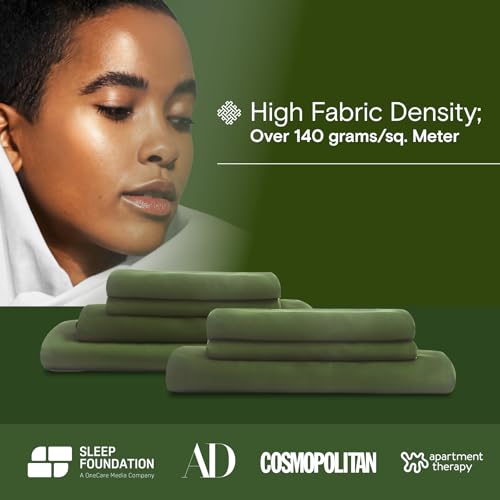 Organic Bamboo Viscose Sheet Set - King No Top Sheet - Forest