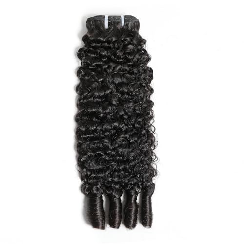 14 Inch Burmese Curly Human Hair Bundles - Natural Black, 100% Unprocessed, Spiral Curls, 97g - Variation of THIS listing