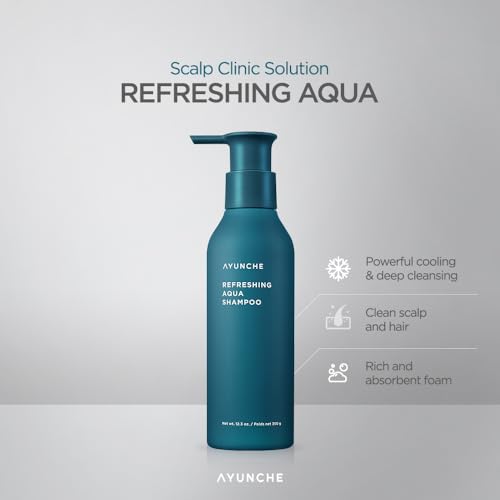 Refreshing Scalp Shampoo for Oily Hair - Cooling & Purifying 11.8oz - Anti-Dandruff, Salon Quality