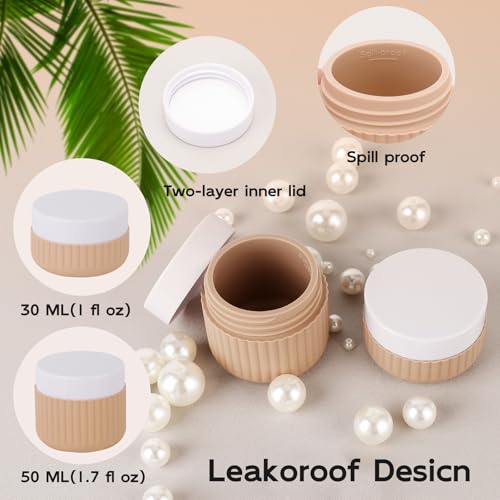Travel Bottles Set 8 Pcs TSA Approved Silicone Leakproof Containers for Cosmetics
