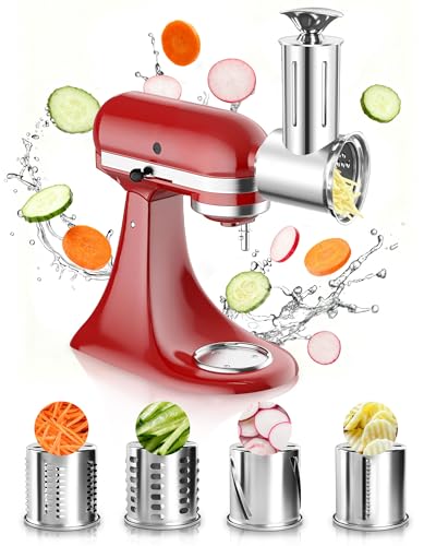 Jooke Slicer Shredder Attachment for KitchenAid Stand Mixers - Metal Silver