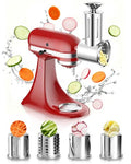 Jooke Slicer Shredder Attachment for KitchenAid Stand Mixers - Metal Silver