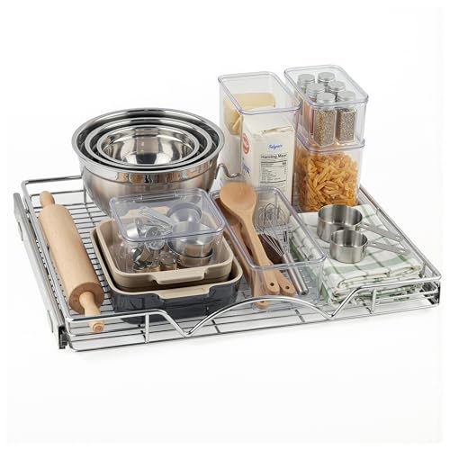 HOLDN’ STORAGE 26"W x 21"D Pull Out Cabinet Organizer for Kitchen Cabinets
