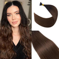Human Hair Extensions I Tip Keratin Stick In 100 Strands 18 Inch Natural Black Ombre