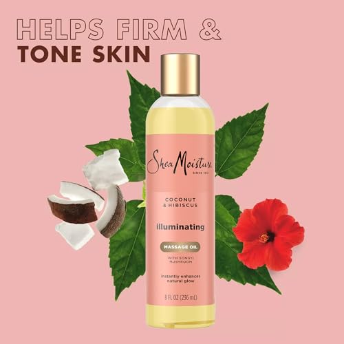 SheaMoisture Coconut & Hibiscus Body Oil 8 Fl Oz 2-Pack - Illuminating Moisturizer