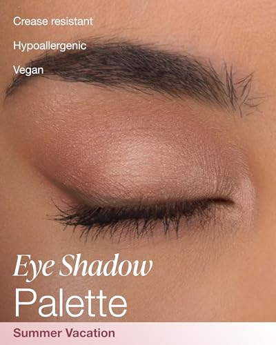 Mineral Fusion Eyeshadow Palette Summer Vacation 0.25 Oz - Vegan, Long-Lasting Shades