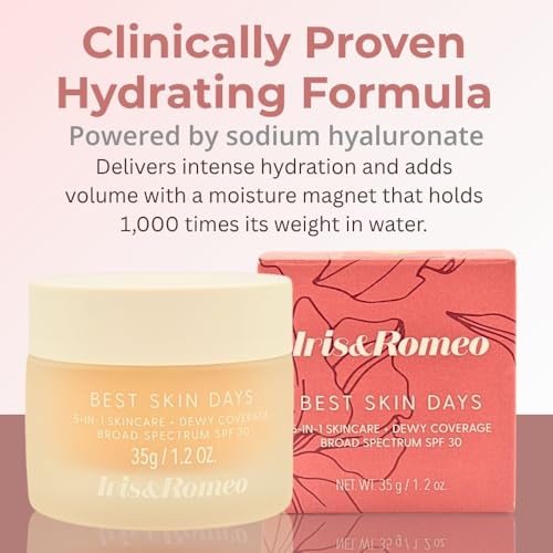IRIS&ROMEO Best Skin Days SPF30 Whipped Tinted Moisturizer with Vitamin C + Hyaluronic Acid - Shade 3 - Light with Warm Undertones