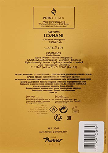 Lomani Ab Spirit Millionaire Men Edt Spray 6.6 Oz - Woody Spicy Fragrance