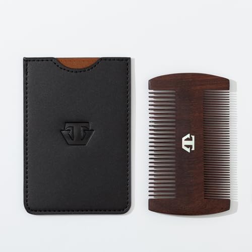 White Sandalwood Beard Comb with Mother of Pearl Inlay – Premium Grooming Tool for Men