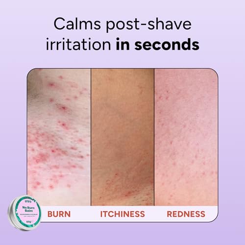 No Burn Balm - Razor Burn Relief for Bikini, Underarms & Sensitive Areas, 60g - Natural & Fragrance-Free