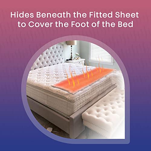 Wireless Heated Bed Foot Warmer with Remote Control - Queen 60" x 24" Microplush Flannel