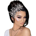 Silver Rhinestone Hair Comb Accessory for Weddings and Special Occasions