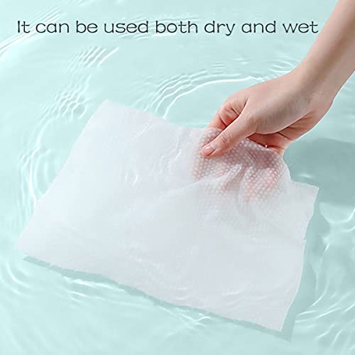 Disposable Face Towel Face Cloths for Washing Soft Cotton Dry Wipes Facial Cloths Towelettes for Washing and Drying, 100 Count Facial Tissue for Cleansing, Skincare and Makeup Remover
