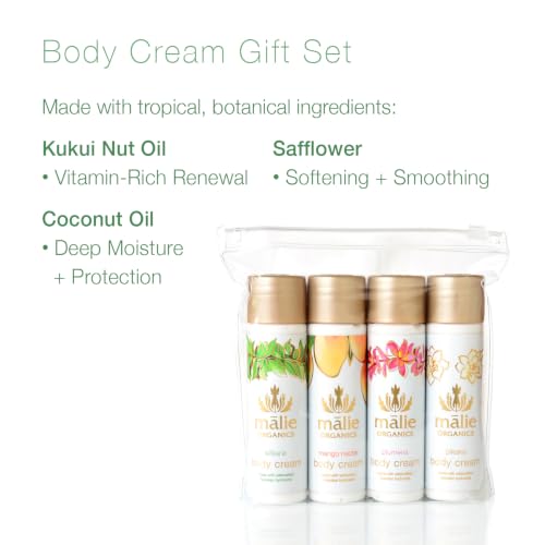 Hawaiian Body Cream Gift Set with Organic Botanical Moisturizers - Kōkeʻe, Mango, Plumeria, Pikake