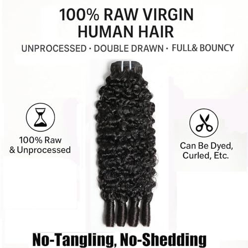 VIPbeauty Burmese Curly Human Hair Bundles 20 Inch 16A Virgin Natural Style