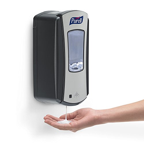 Chrome/Black Hand Sanitizer Dispenser 1200 mL Touch-Free for Office & School - Variation of THIS listing