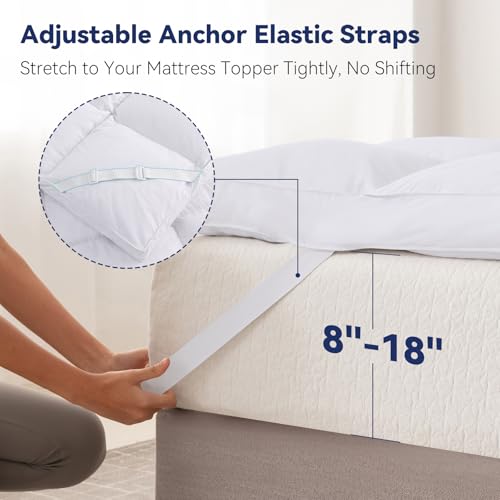 White 3-Inch Goose Feather Mattress Topper Twin - Thick Pillow Top