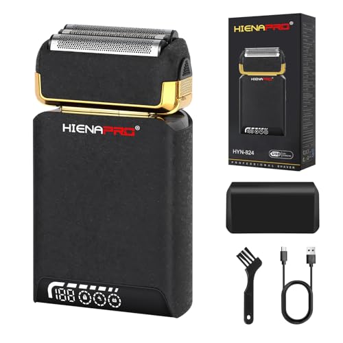 HIENA PRO Foil Shavers for Men- USB Rechargeable with LCD Display, Dual Blades, New Electric Razor for Men Face - Professional Cordless Shaving