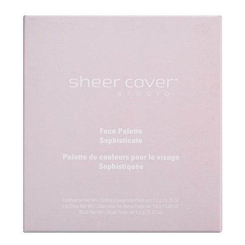 Sheer Cover Sophisticate Face Palette with Eyes, Lips, Cheeks & Brush