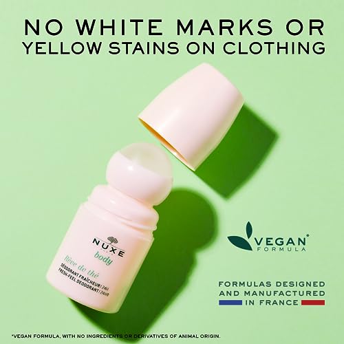 NUXE Huile Prodigieuse Riche Nourishing Oil (3.3 Fl Oz) & R?ve de Th? Aluminum-Free Deodorant (1.6 Fl Oz), Skincare Duo for Intense Hydration & 24-Hour Freshness
