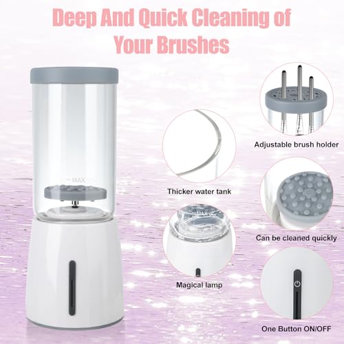 Electric Makeup Brush Cleaner, Automatic Cleaning Tool, IP65 Waterproof Auto Makeup Brush Cleaner, Suitable for Cleaning Makeup Sponges and Brushes