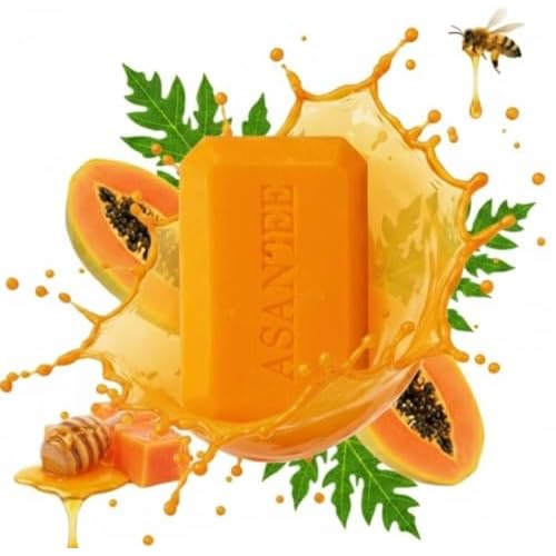 ASANTEE PAPAYA & HONEY Soap 4.40 Oz (Pack of 6)