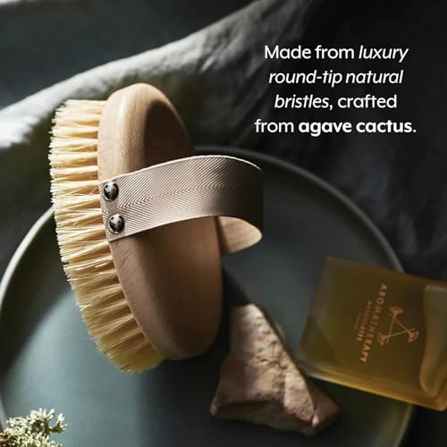 Natural Dry Body Brush for Exfoliation & Circulation - Anti-Cellulite Skin Care Tool