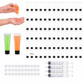 5ml Reusable Travel Tube Container Set with Syringe & Seal Stickers - Translucent, 100 Pieces