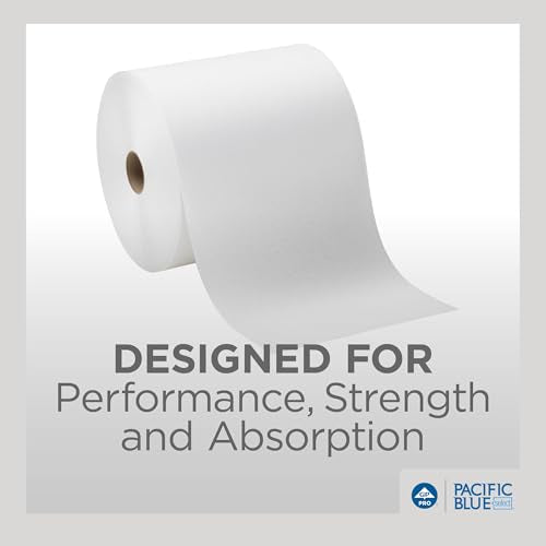 Recycled Paper Towels 7.875 Inch Roll - 6 Rolls, 1000 Feet Each, White
