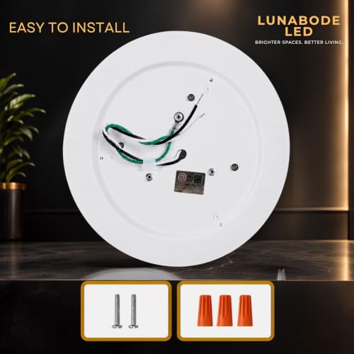 Lunabode 7.5 Inch Dimmable LED Disc Light Fixtures 5CCT White - 12 Pack