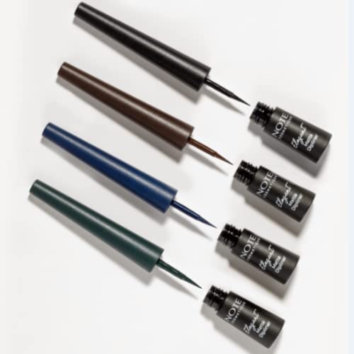NOTE Elegant Matte Dipliner - Smudgeproof Liquid Eyeliner with Felt Tip - Waterproof Eyeliner for Precise Definition - 02-0.085 oz