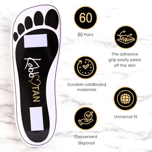Disposable Spray Tan Feet Pads - Non-Slip Bronzing Foot Protectors for Salon & Home Use