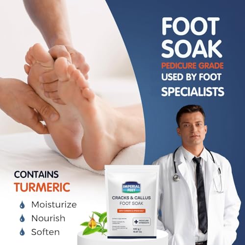 Pedicure Strength Foot Soak for Cracked Heels & Calluses ? Professional Epsom Salt Soak to Soften Hard Skin, Rough Feet & Thick Calluses ? Used by Foot Care Professionals Since 2001