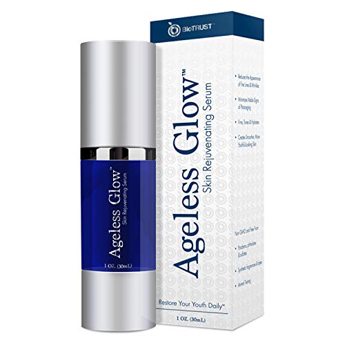 Anti-Aging Face Serum with Vitamin C & Hyaluronic Acid - Brightening Moisturizer, Plant-Based, 1 fl oz