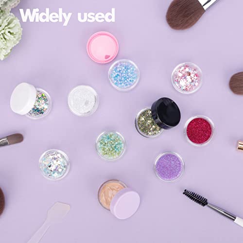 5 Gram Sample Containers With Lids, 200 Count 5ML Jars, Empty Cosmetic Jars for Glitter, Lotion, Cream, Beads - With Labels, Mini Spatulas