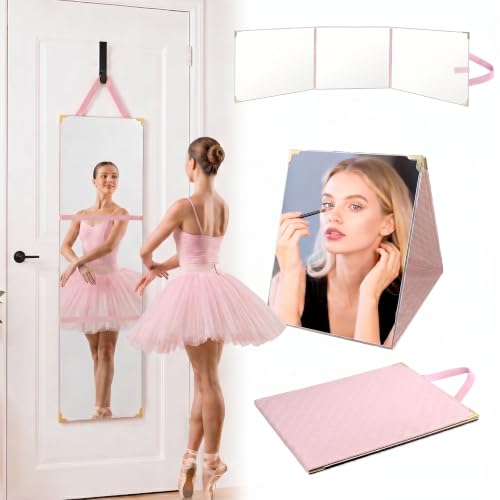 SAFEE MRROR 48in x 12in Foldable Travel Full Body Mirror Shatterproof Hanging