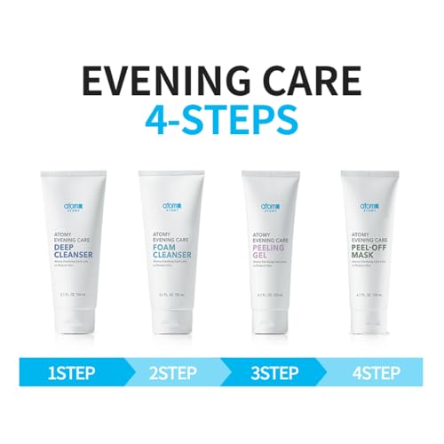 A.t.o.m.y Evening Care Foam Cleanser 5.1 oz (150g) +Deep Cleanser 5.1oz(150g) Facial Foam, Face Wash/Korean Skin Care Rutine