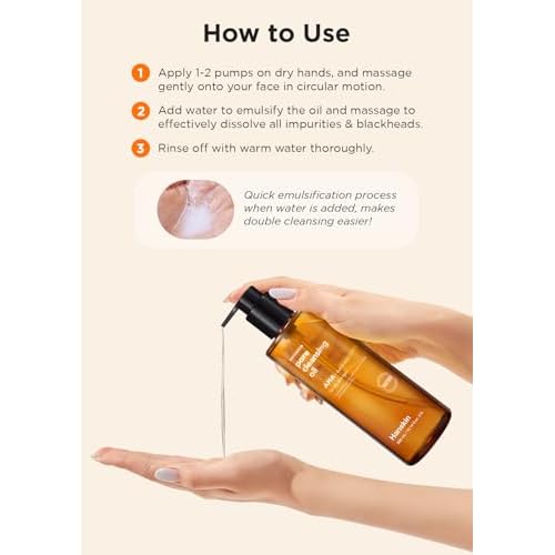 Hanskin Alpha Hydroxy Acid Pore Cleansing Oil, Sample Trial Mini Size, Exfoliating Makeup Remover Facial Cleanser Set, Moisturizing [30 ml/Pack of 3]