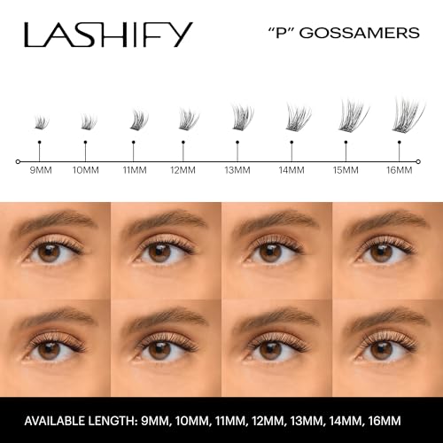 Lashify Plushy 12mm Gossamer Lashes in Black, Easy DIY False Lashes for a Voluminous Yet Still Natural Look