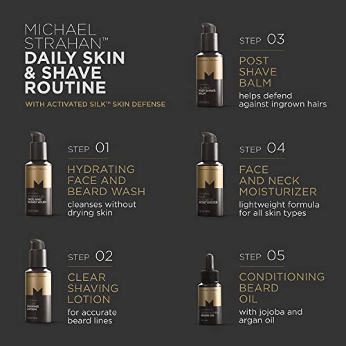 Calming Post Shave Balm by Michael Strahan | Men¡¯s Grooming and Skincare for Dry, Sensitive Skin | Moisturizing and Soothing Aftershave Lotion | 3.4 Fl. Oz
